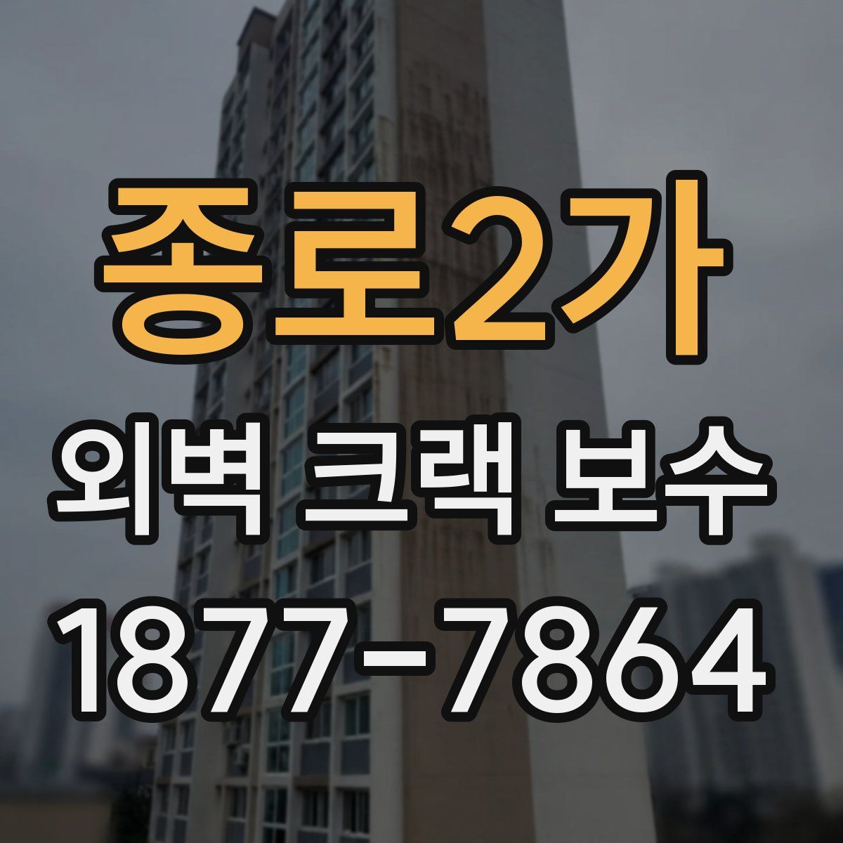종로2가 외벽 크랙 보수