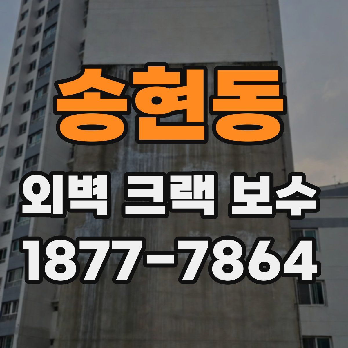 송현동 외벽 크랙 보수