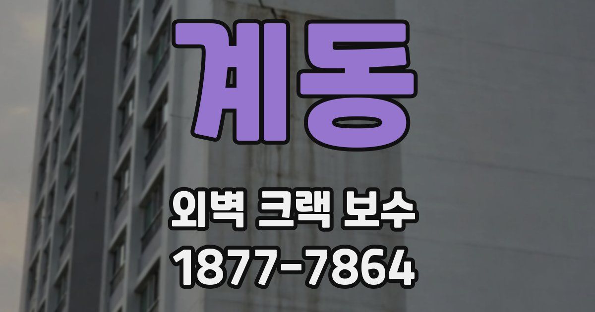 계동 외벽 크랙 보수