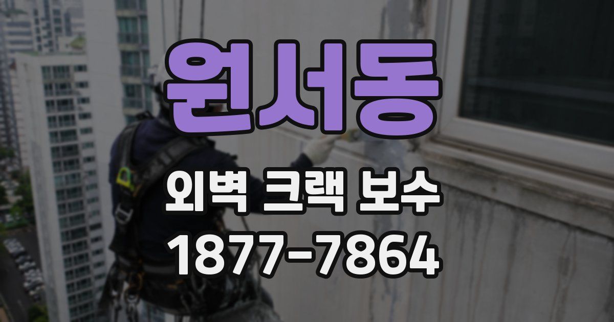 원서동 외벽 크랙 보수