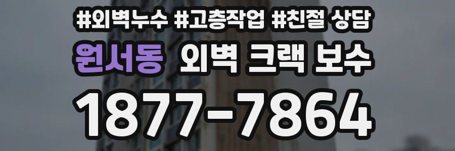 원서동 외벽 크랙 보수