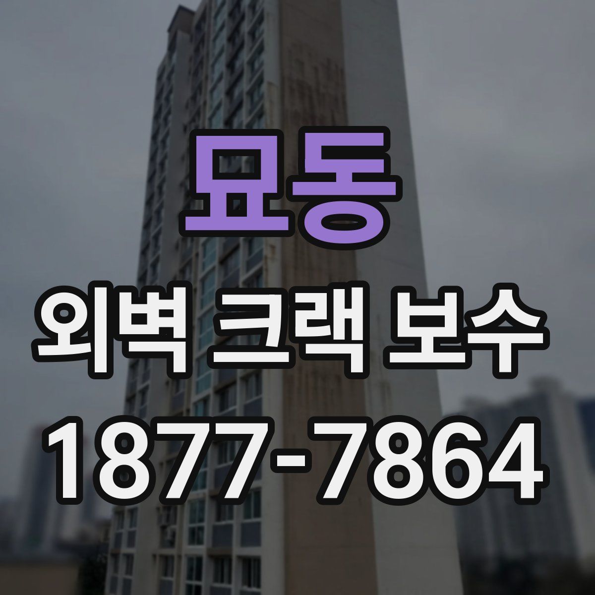 묘동 외벽 크랙 보수