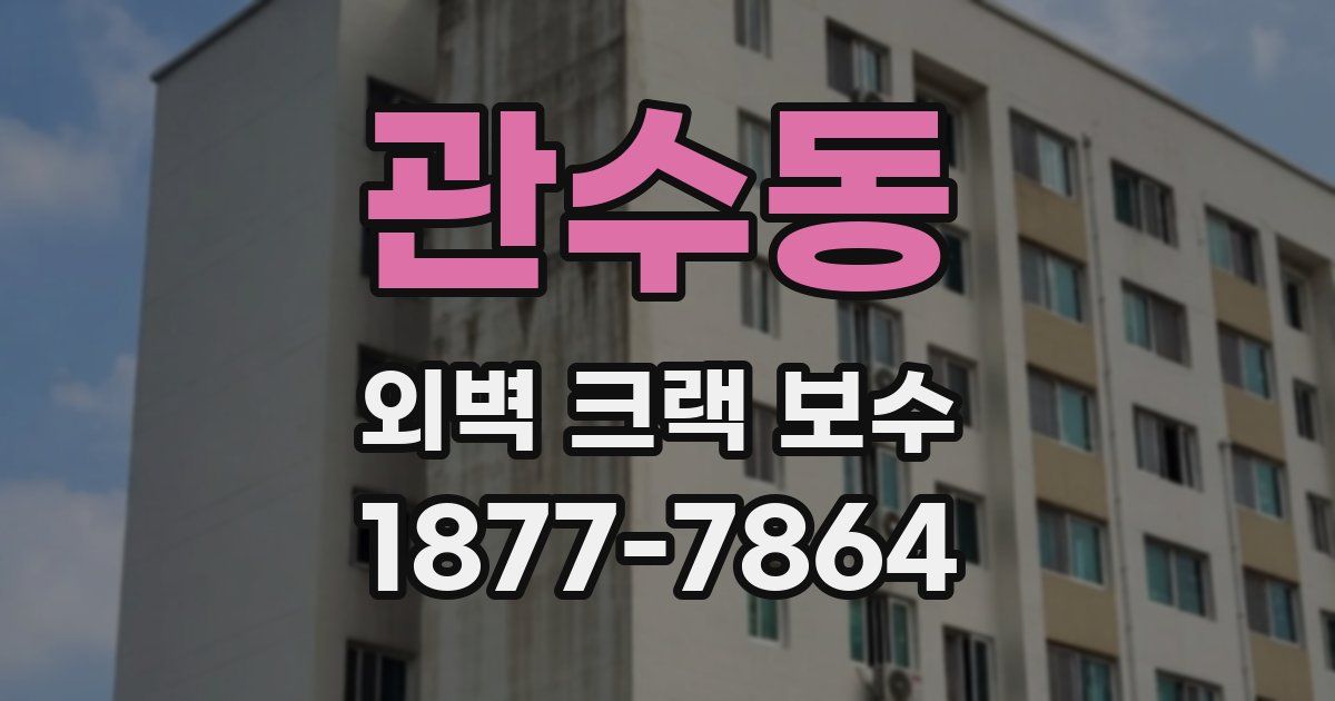관수동 외벽 크랙 보수