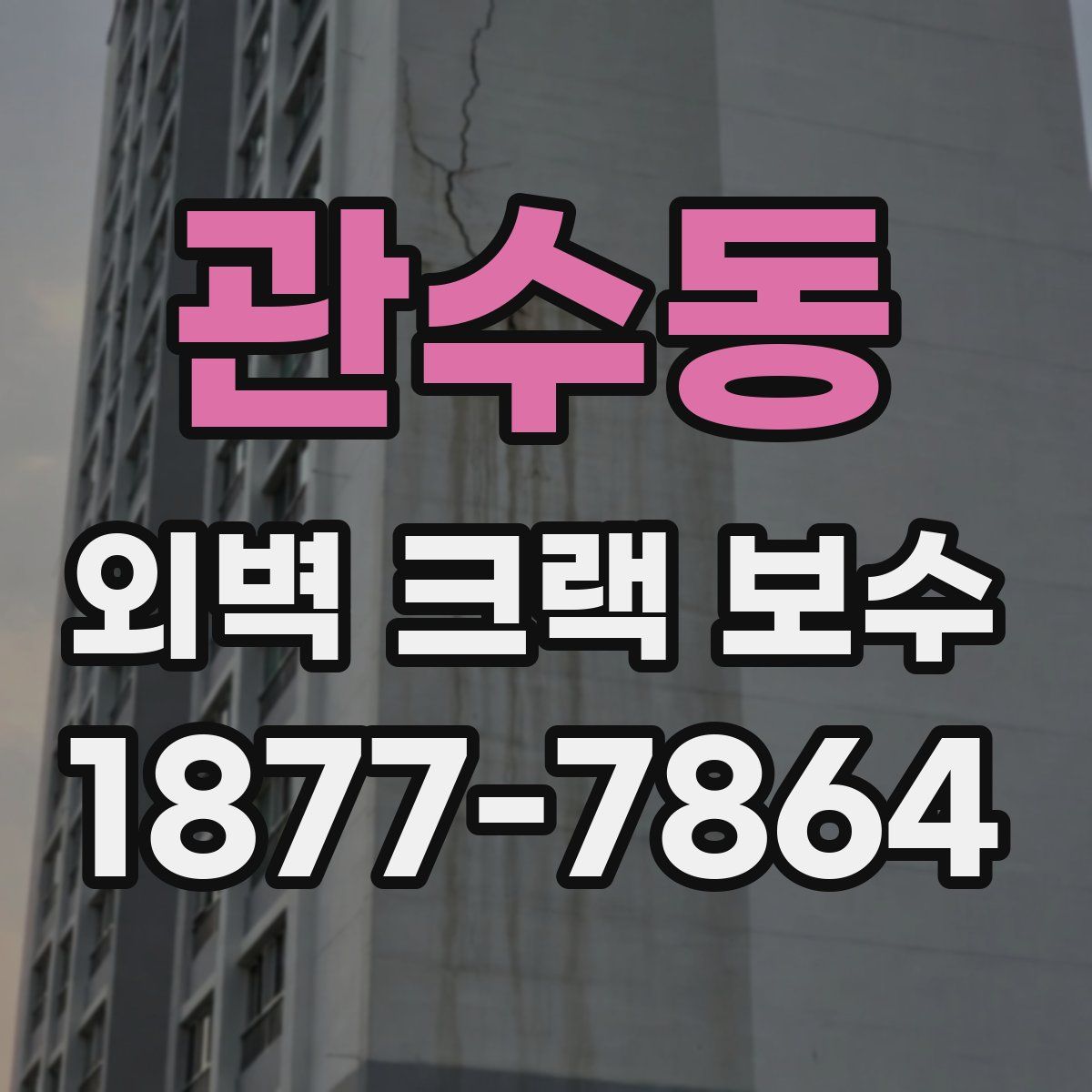 관수동 외벽 크랙 보수