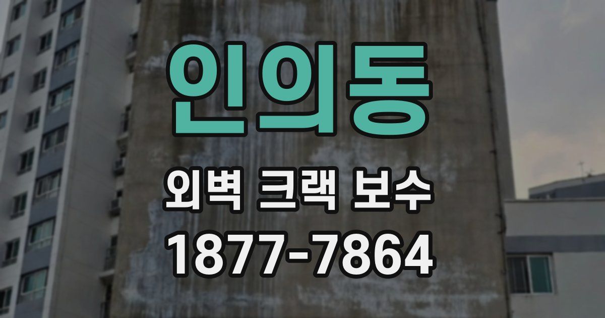 인의동 외벽 크랙 보수