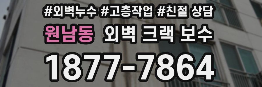 원남동 외벽 크랙 보수