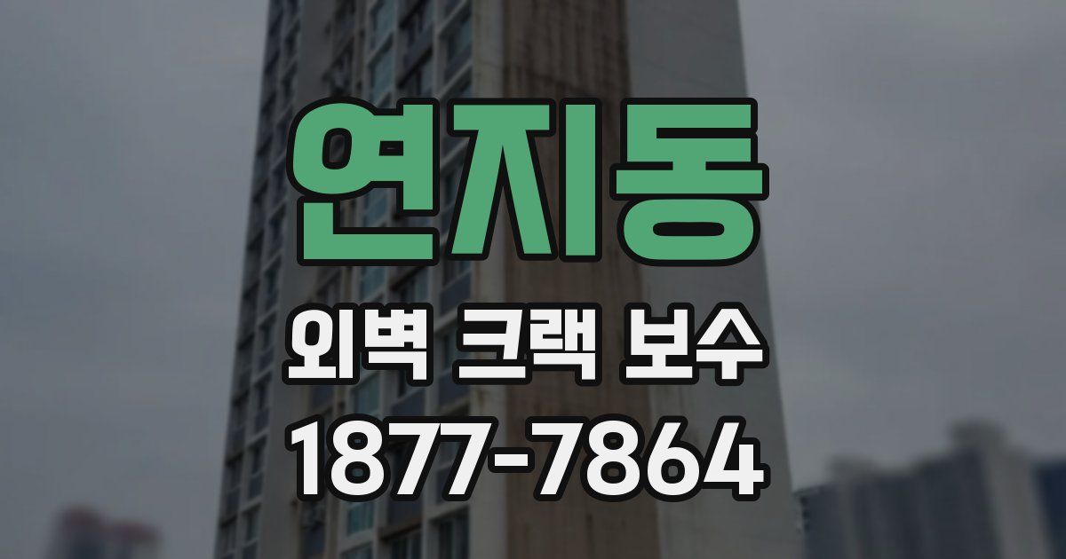 연지동 외벽 크랙 보수
