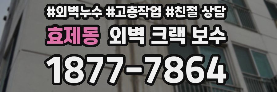 효제동 외벽 크랙 보수