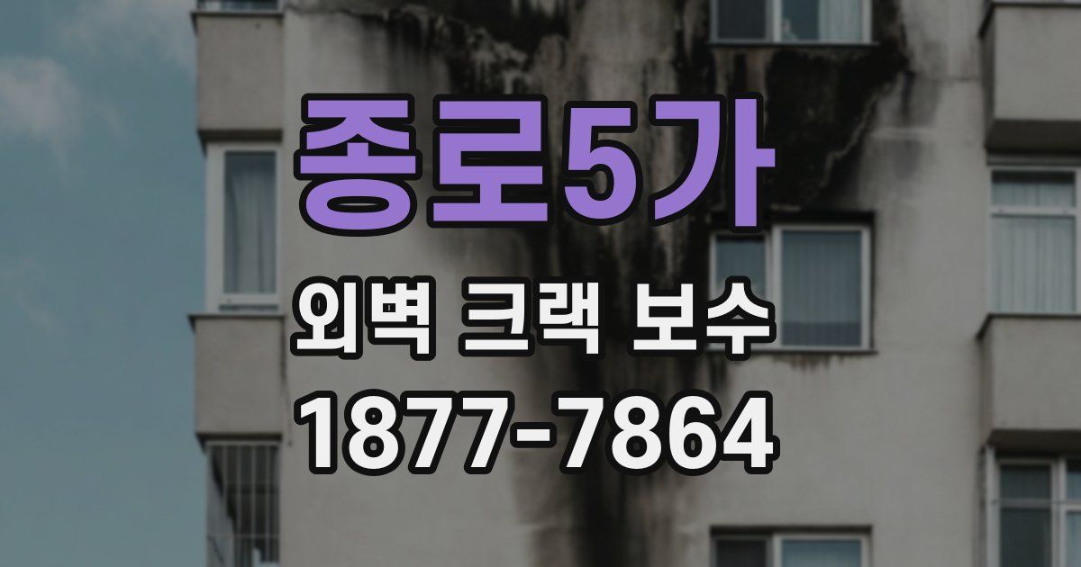 종로5가 외벽 크랙 보수