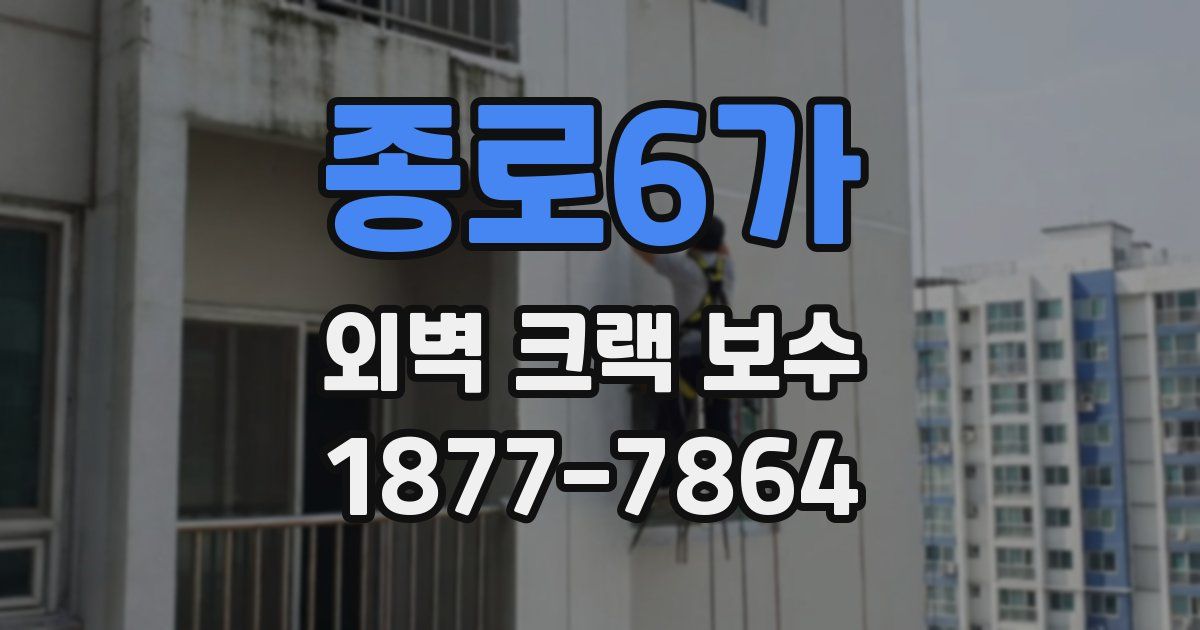 종로6가 외벽 크랙 보수