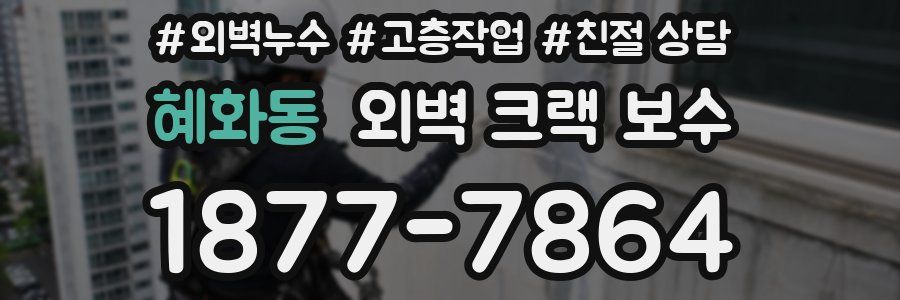 혜화동 외벽 크랙 보수