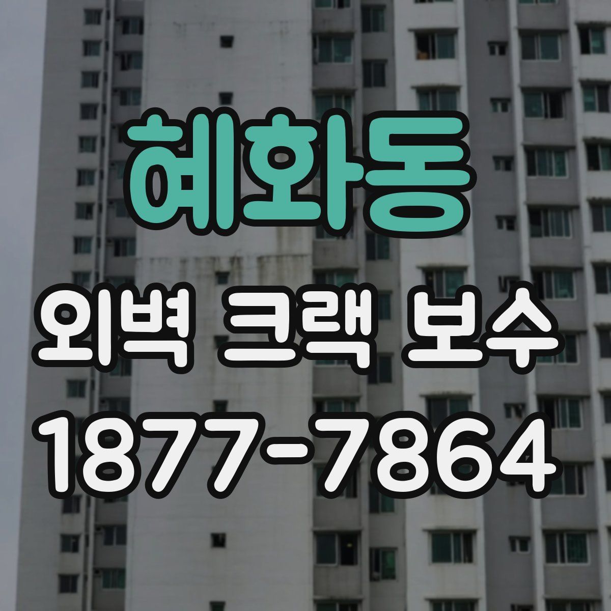 혜화동 외벽 크랙 보수