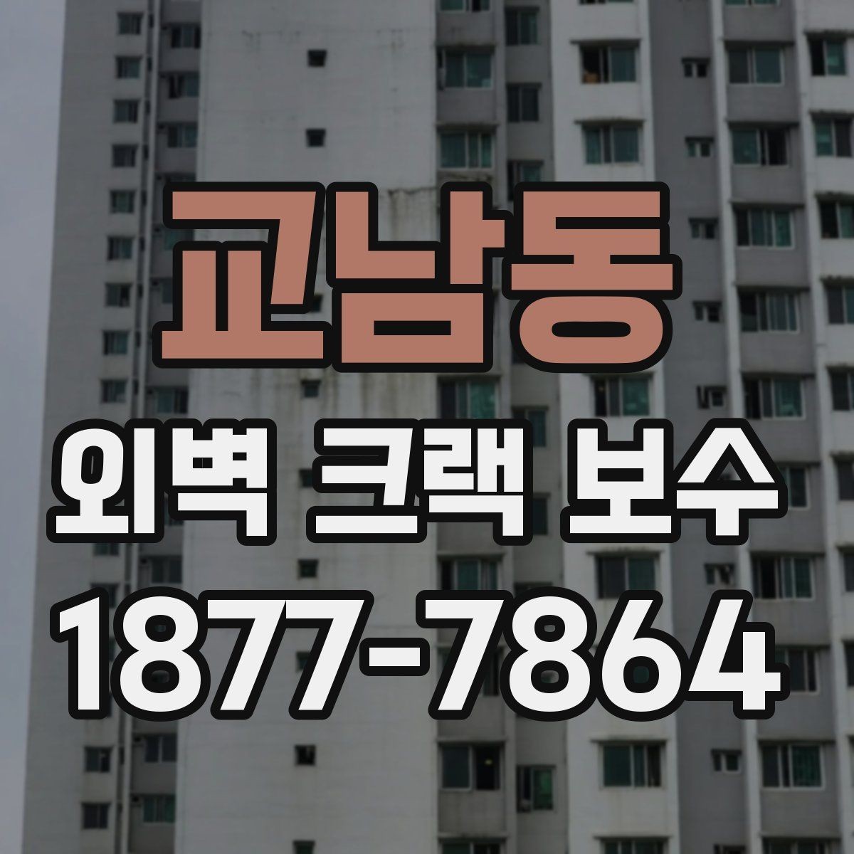 교남동 외벽 크랙 보수 시공 전 사진으로 확인하는 문제점