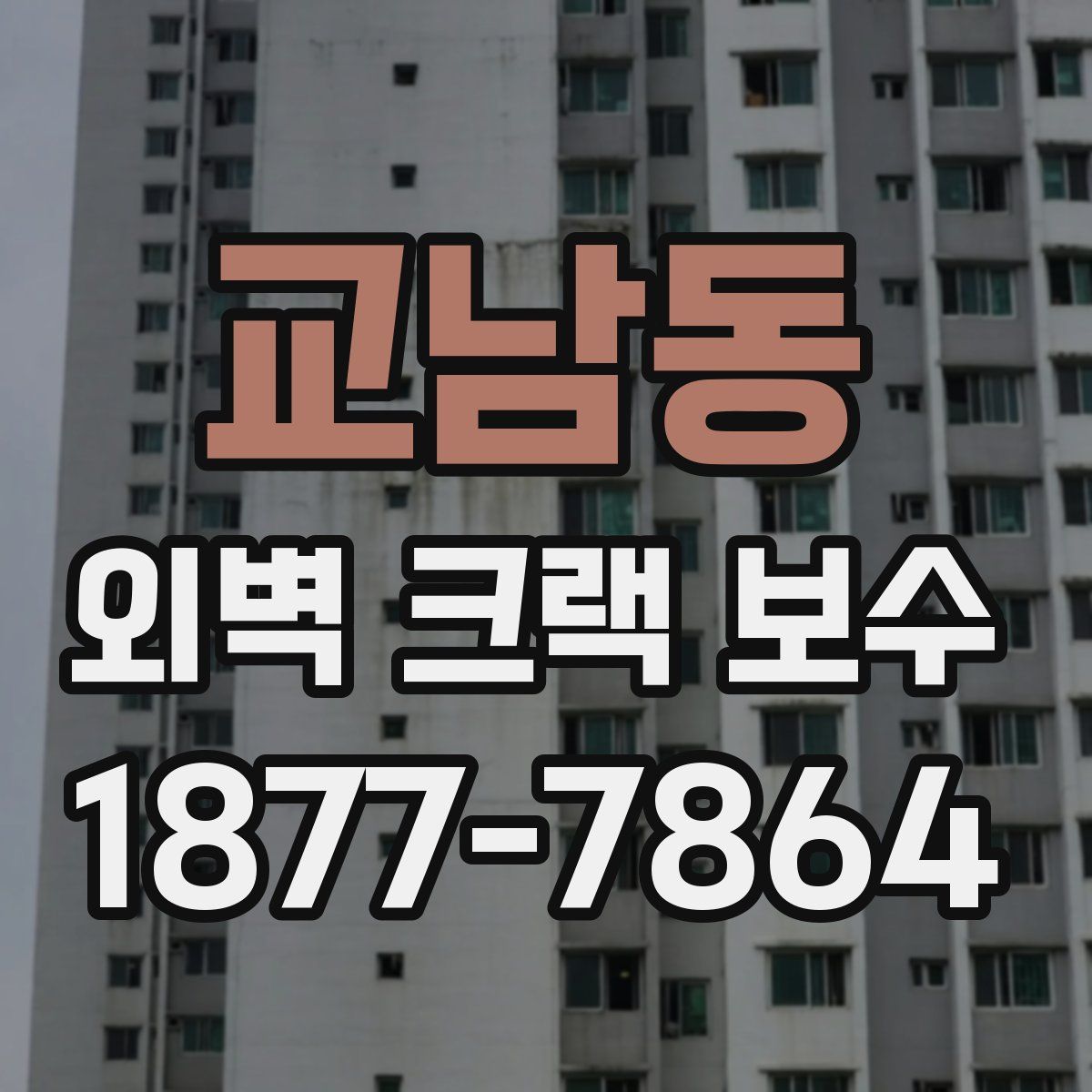 교남동 외벽 크랙 보수