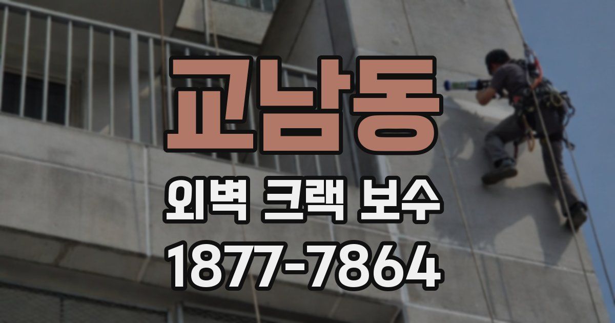 교남동 외벽 크랙 보수