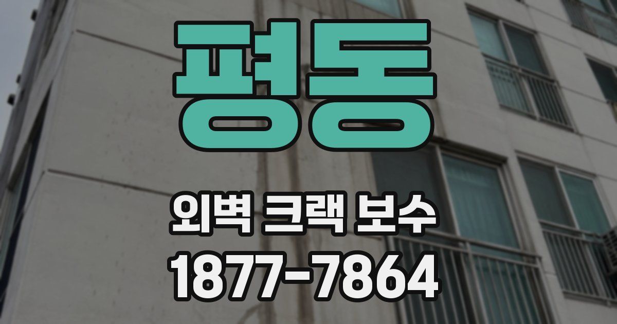평동 외벽 크랙 보수