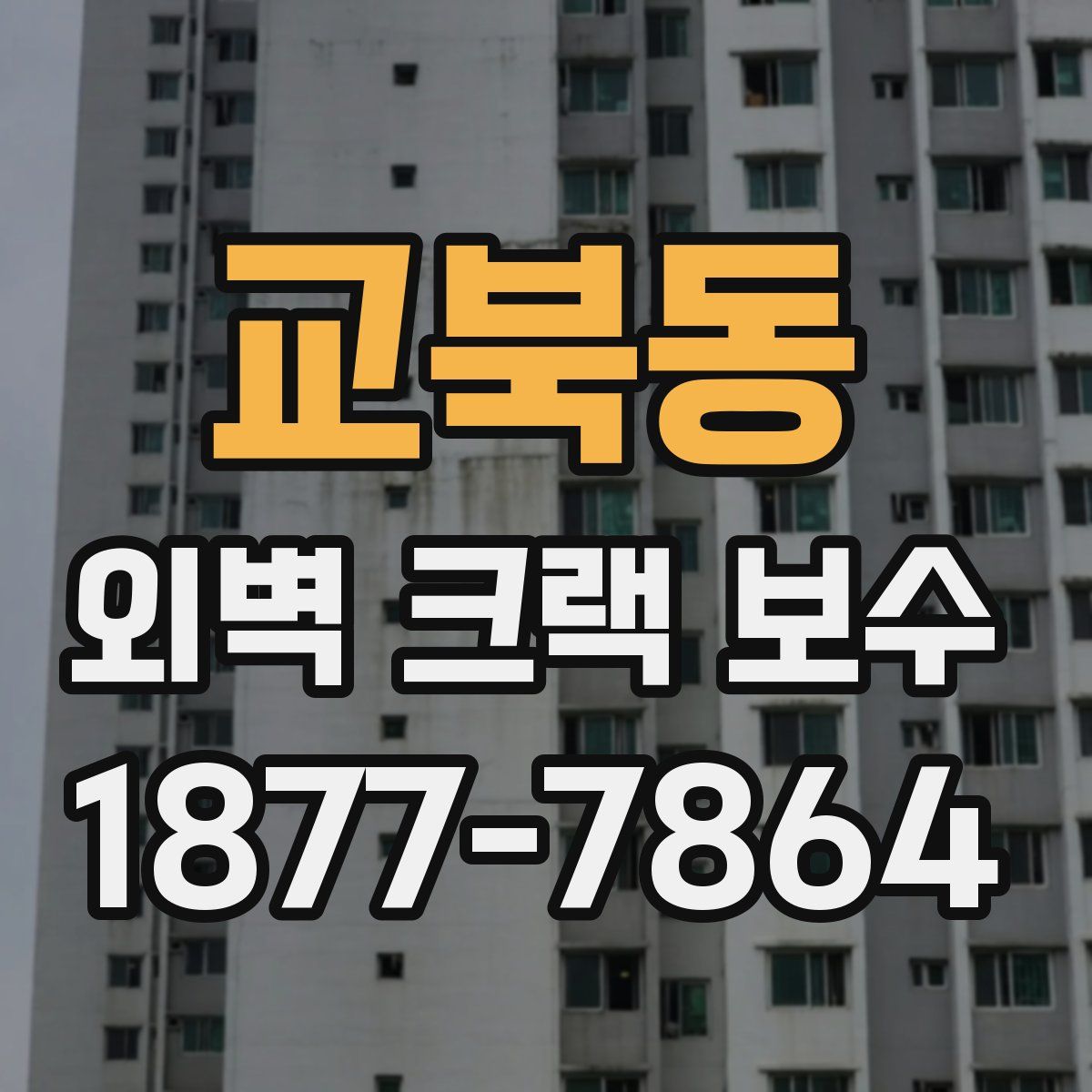 교북동 외벽 크랙 보수