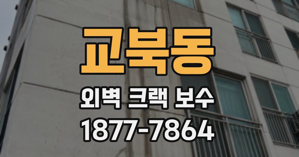 교북동 외벽 크랙 보수
