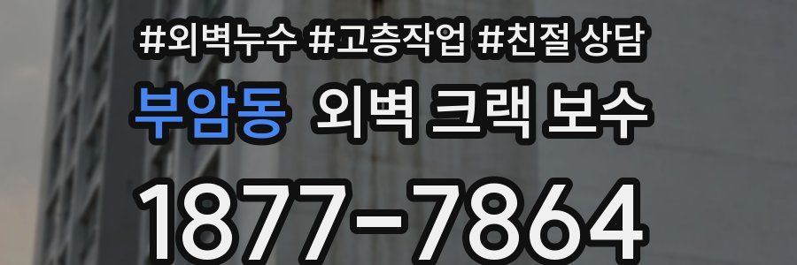 부암동 외벽 크랙 보수