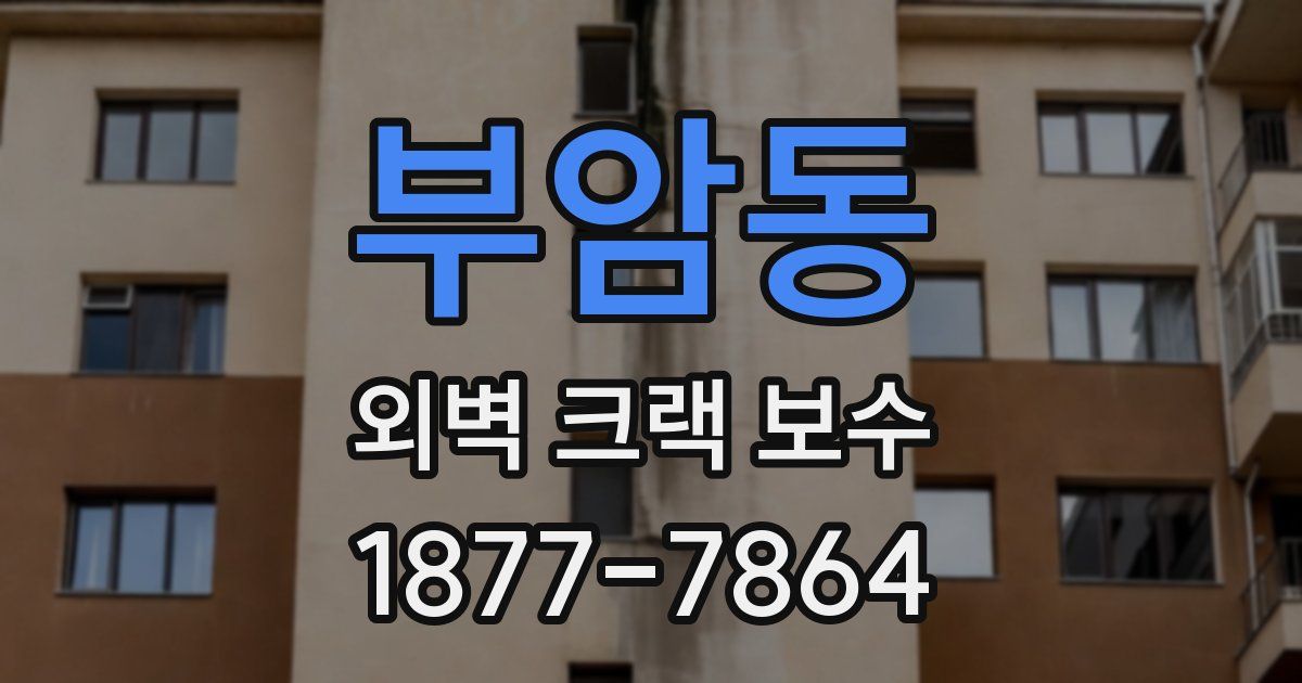 부암동 외벽 크랙 보수