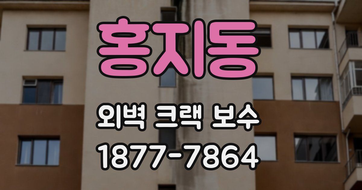 홍지동 외벽 크랙 보수