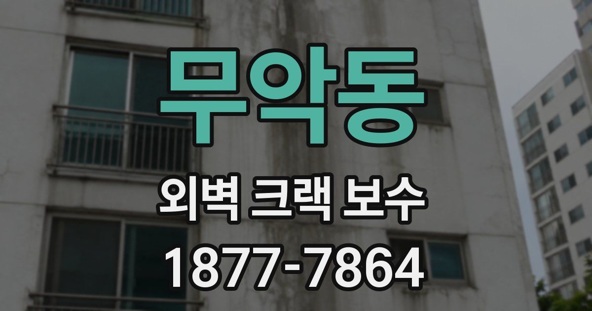 무악동 외벽 크랙 보수