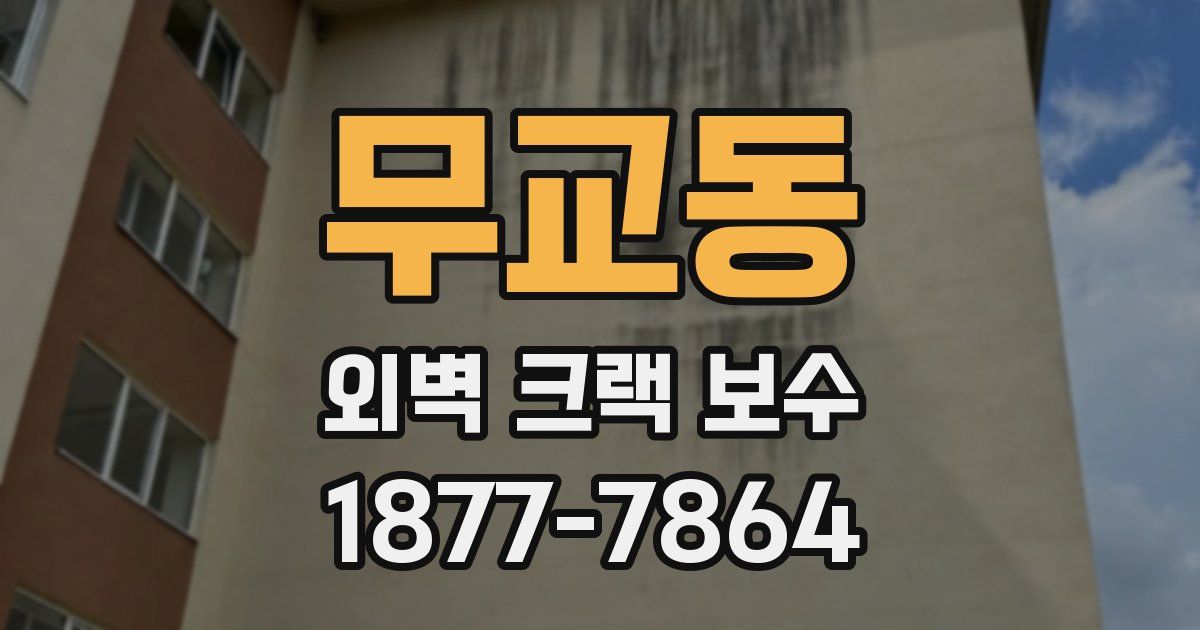 무교동 외벽 크랙 보수