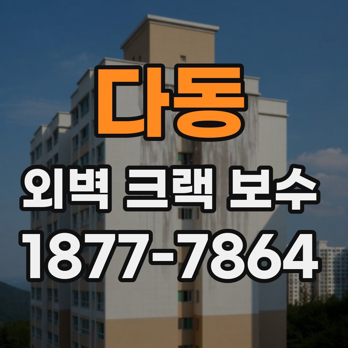 다동 외벽 크랙 보수