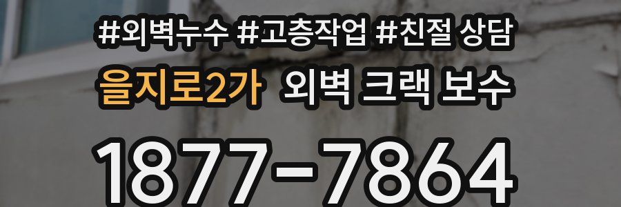 을지로2가 외벽 크랙 보수