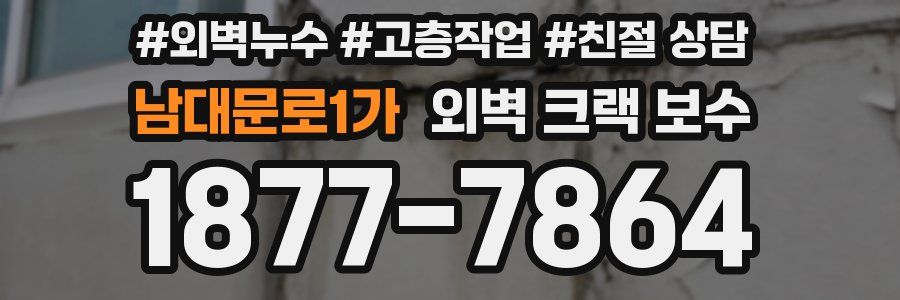 남대문로1가 외벽 크랙 보수