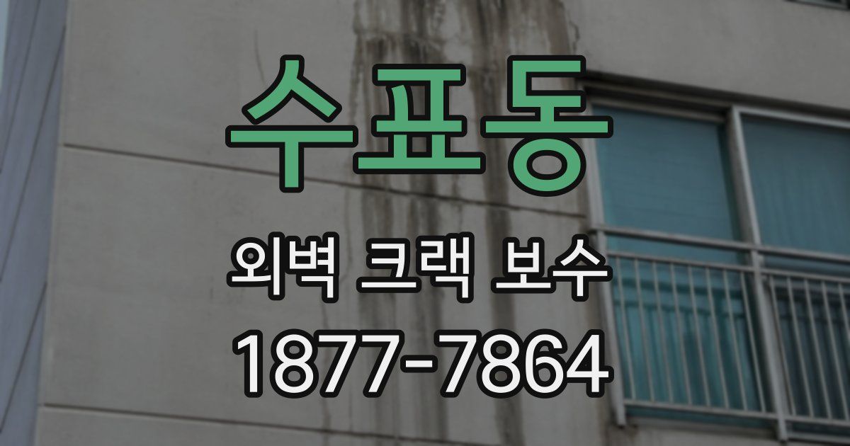 수표동 외벽 크랙 보수