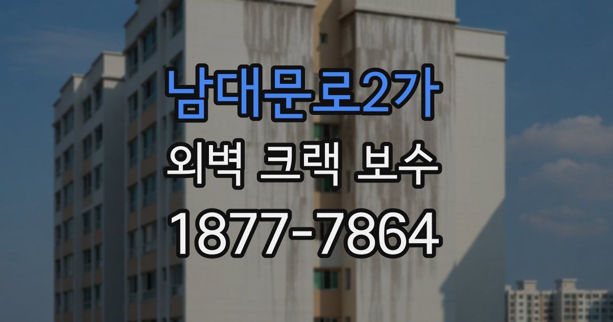 남대문로2가 외벽 크랙 보수