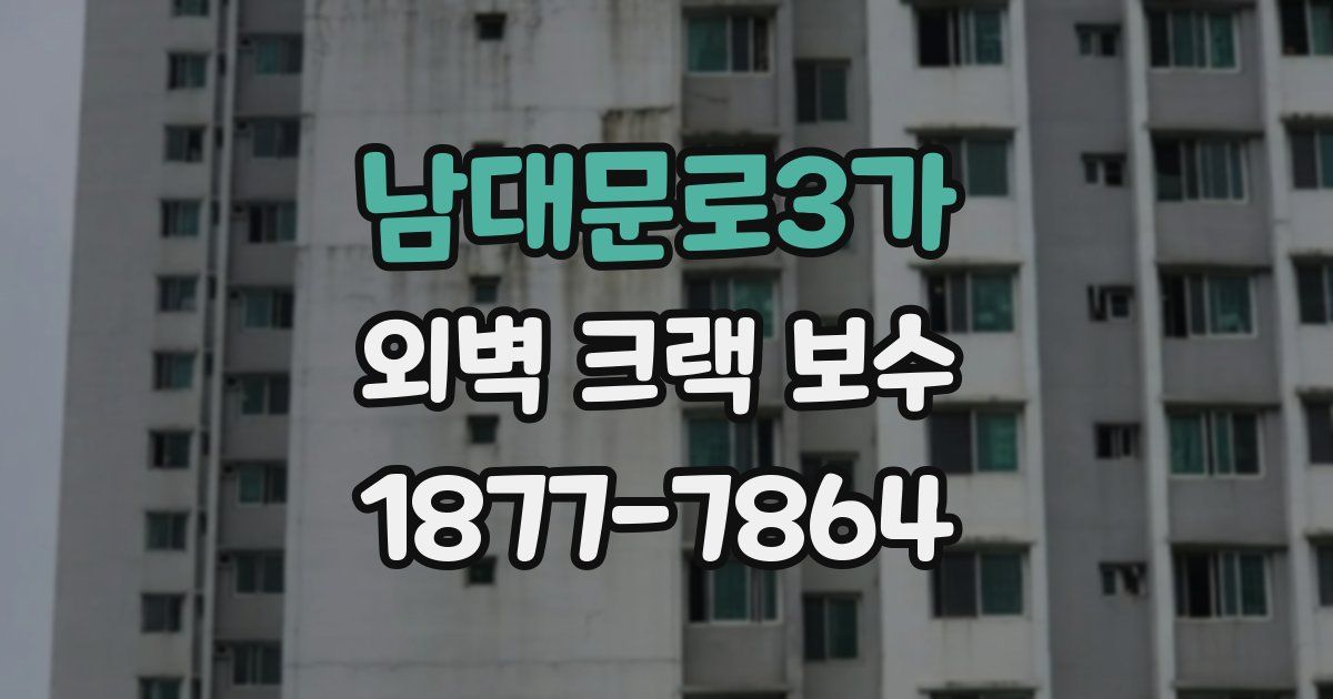 남대문로3가 외벽 크랙 보수