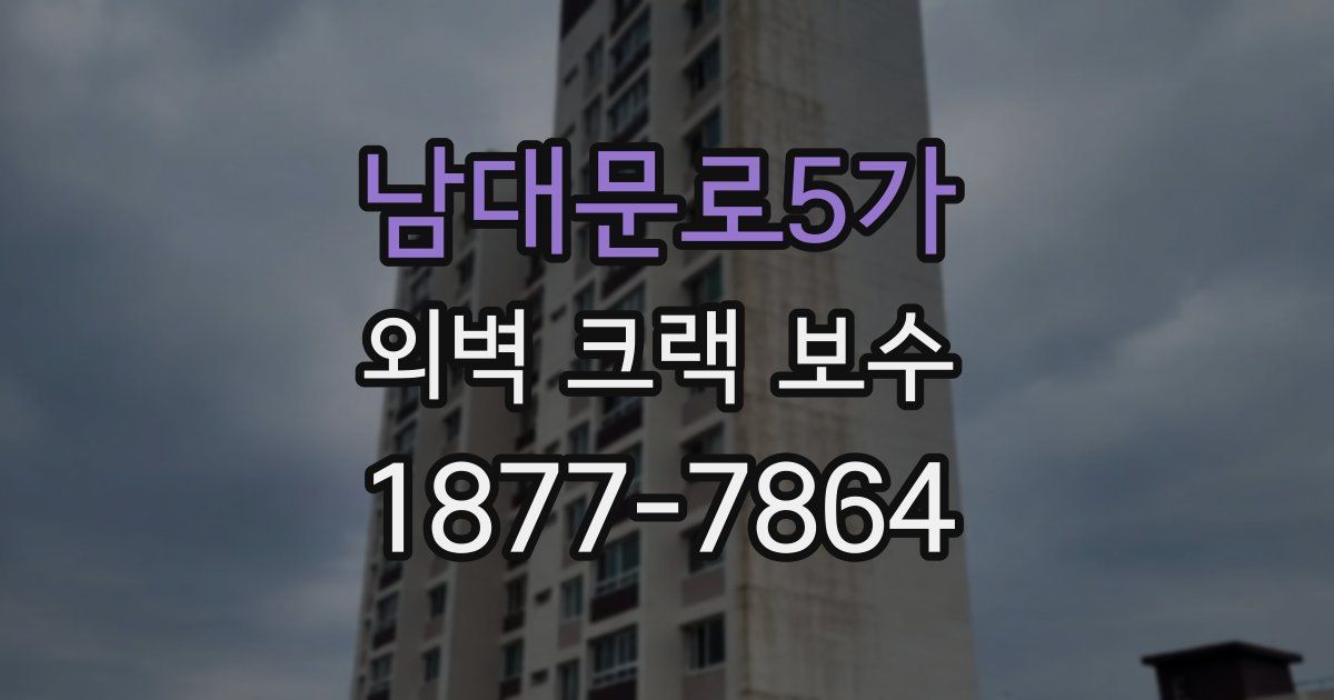 남대문로5가 외벽 크랙 보수