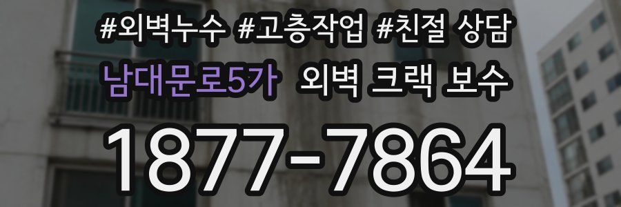 남대문로5가 외벽 크랙 보수