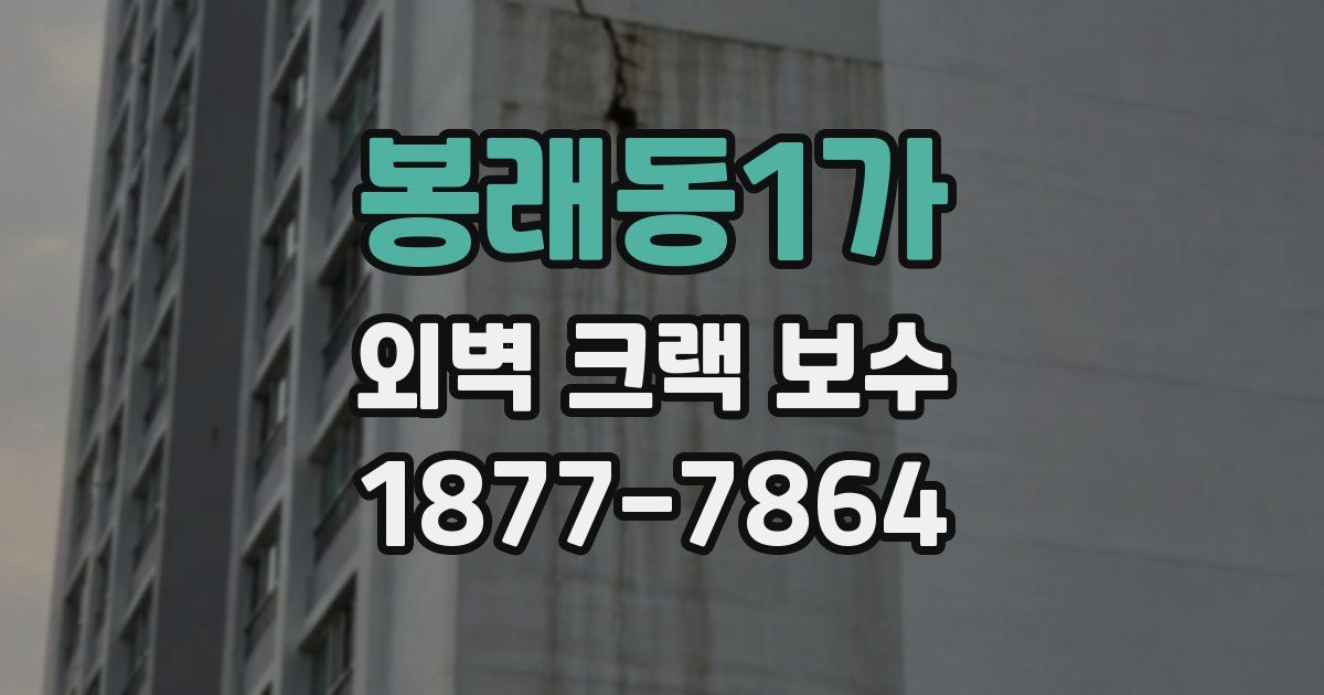 봉래동1가 외벽 크랙 보수