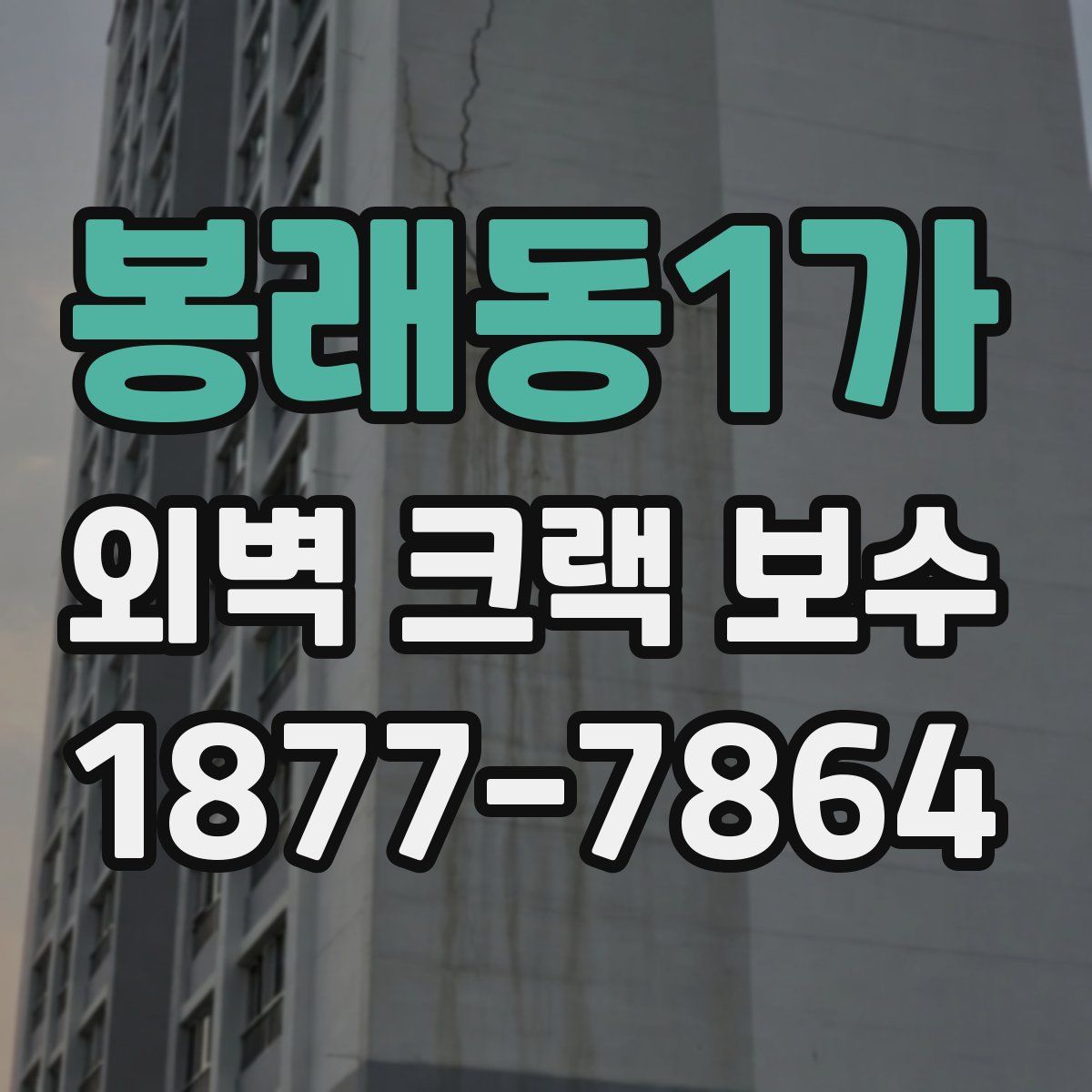 봉래동1가 외벽 크랙 보수