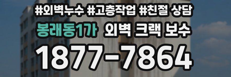 봉래동1가 외벽 크랙 보수