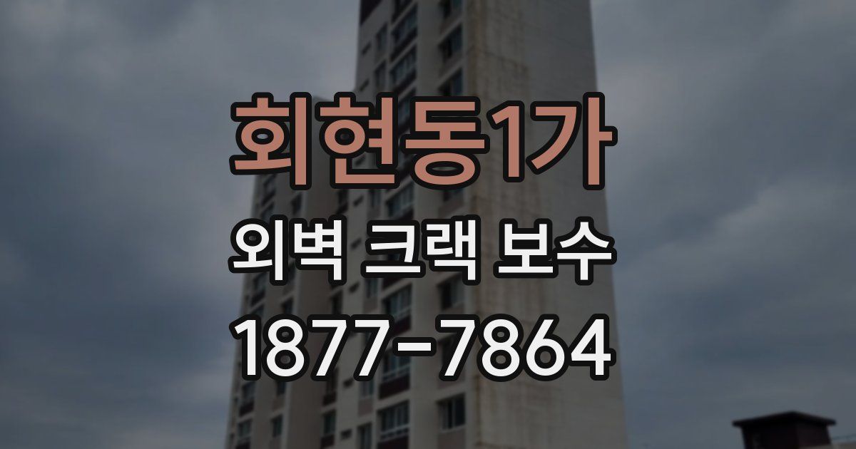 회현동1가 외벽 크랙 보수