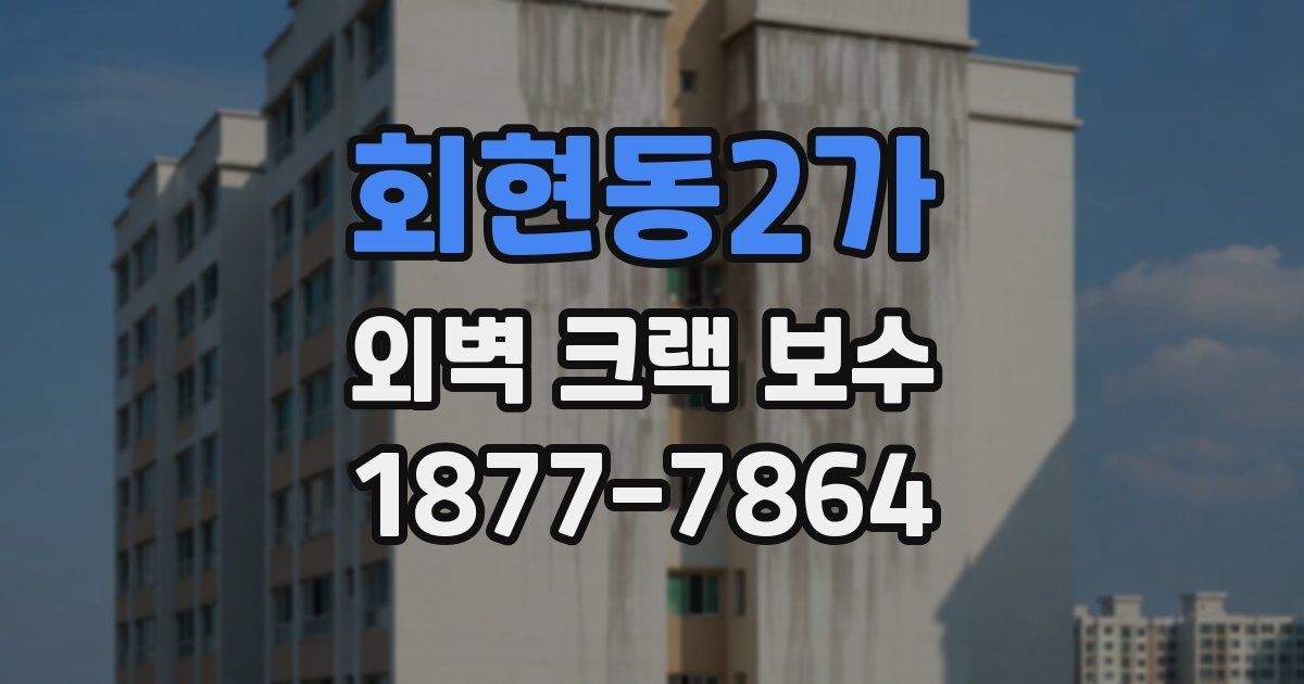 회현동2가 외벽 크랙 보수