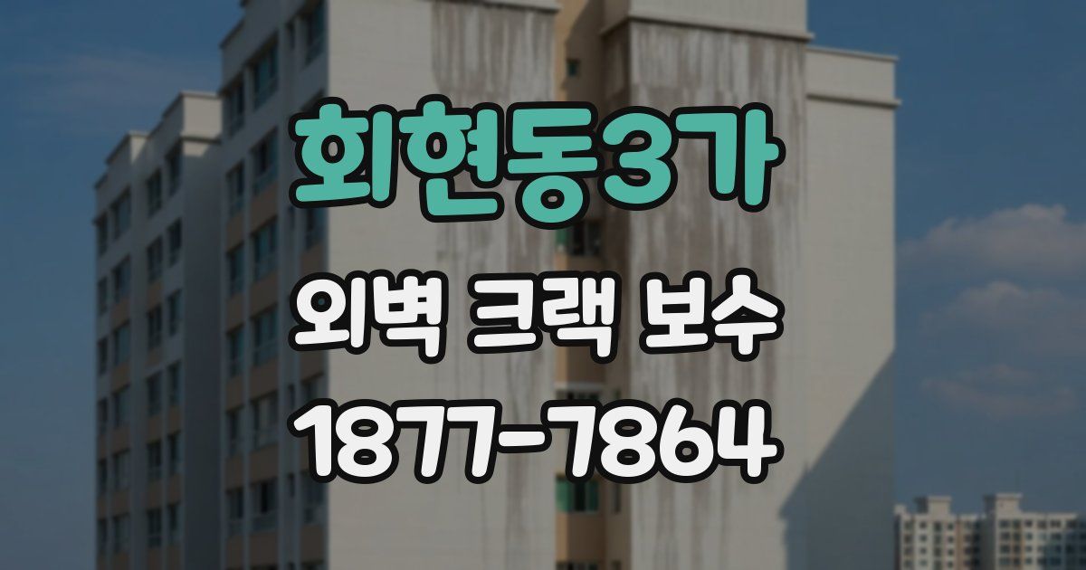 회현동3가 외벽 크랙 보수