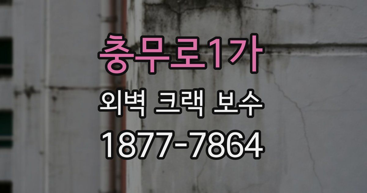 충무로1가 외벽 크랙 보수