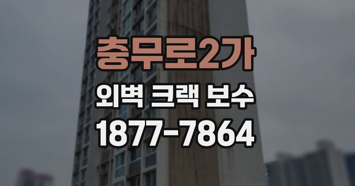 충무로2가 외벽 크랙 보수