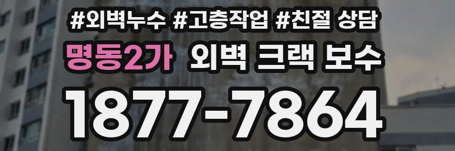 명동2가 외벽 크랙 보수
