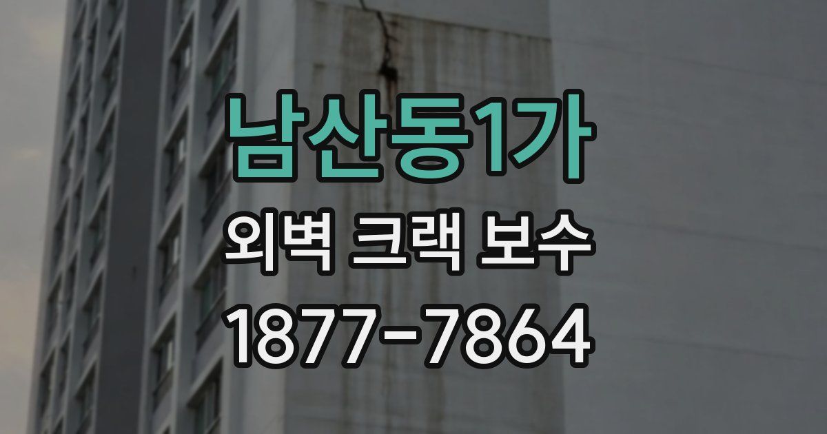 남산동1가 외벽 크랙 보수