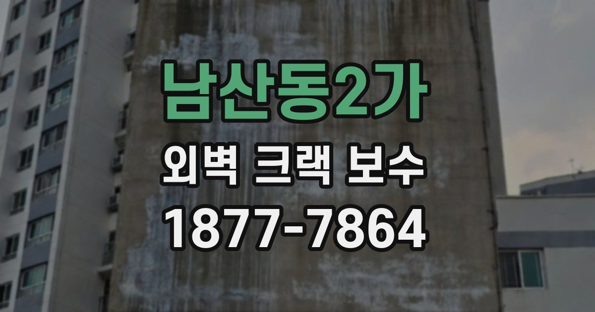 남산동2가 외벽 크랙 보수