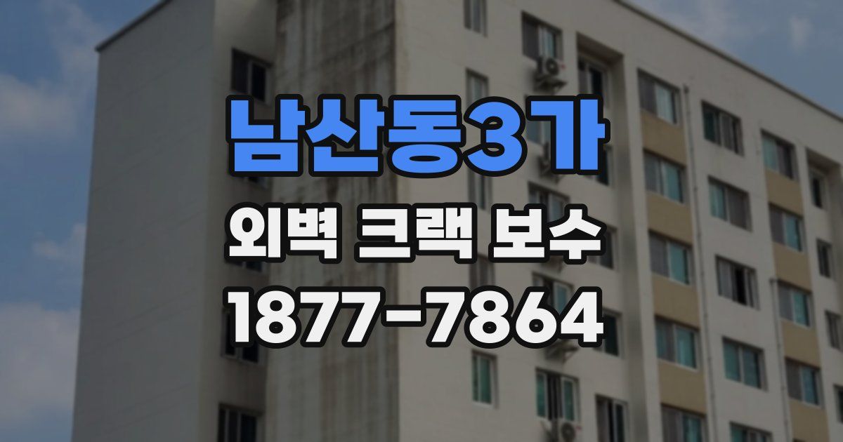 남산동3가 외벽 크랙 보수