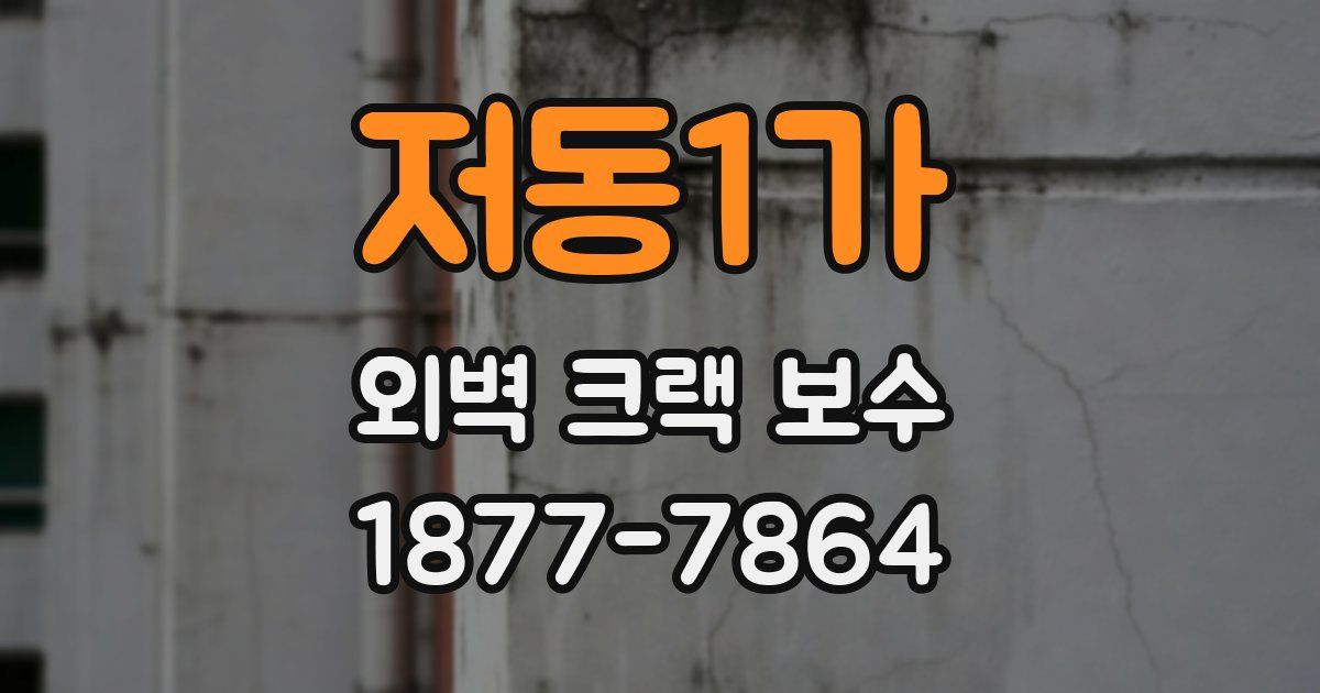 저동1가 외벽 크랙 보수
