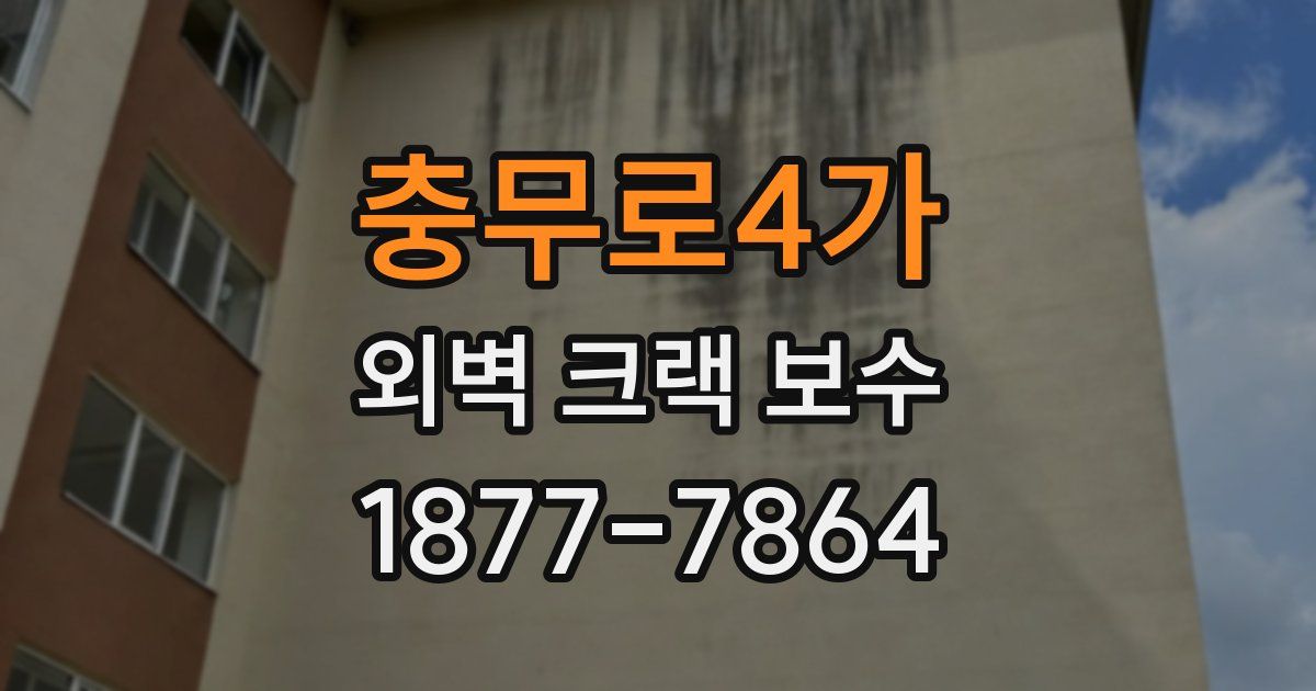 충무로4가 외벽 크랙 보수