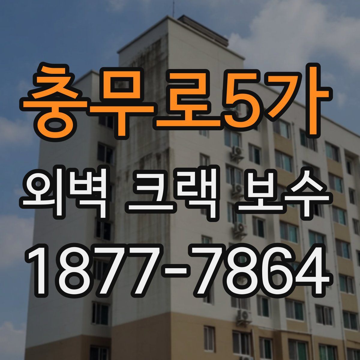 충무로5가 외벽 크랙 보수